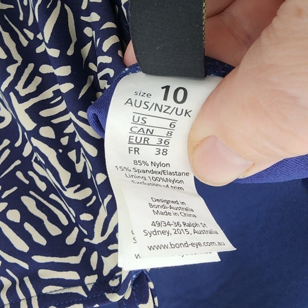 Bond-Eye Australia Nip Tuck Joanne Tummy Control Size 6 Blue‎ Ivory Navy - Picture 9 of 11